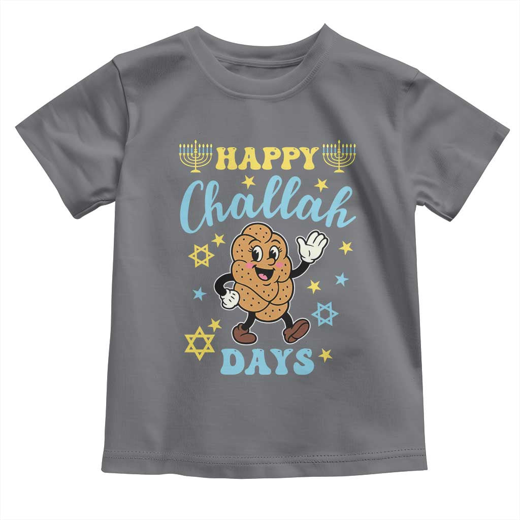 Funny Hanukkah Food Lover Gift Toddler T Shirt Happy Challah Days - Wonder Print Shop
