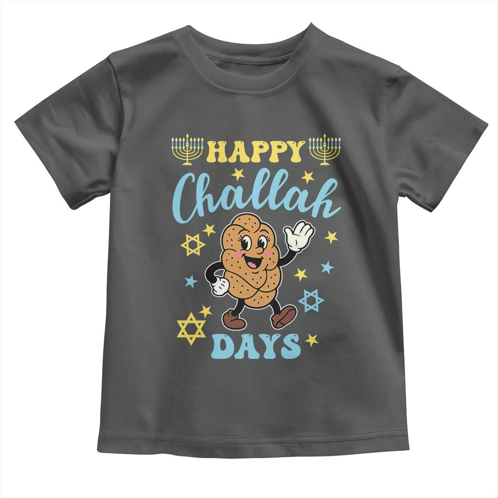 Funny Hanukkah Food Lover Gift Toddler T Shirt Happy Challah Days - Wonder Print Shop