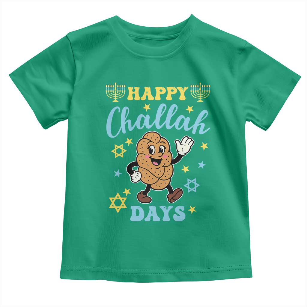 Funny Hanukkah Food Lover Gift Toddler T Shirt Happy Challah Days - Wonder Print Shop