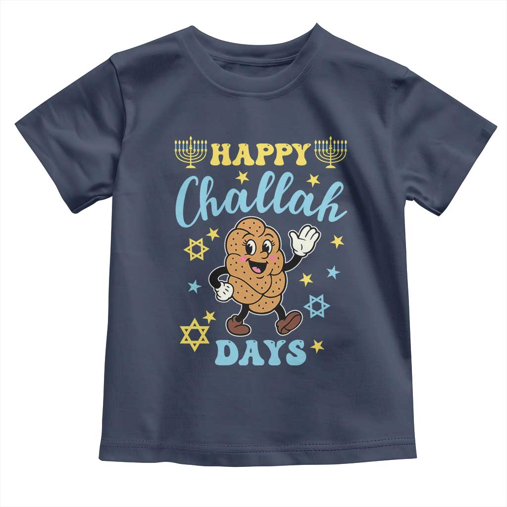 Funny Hanukkah Food Lover Gift Toddler T Shirt Happy Challah Days - Wonder Print Shop