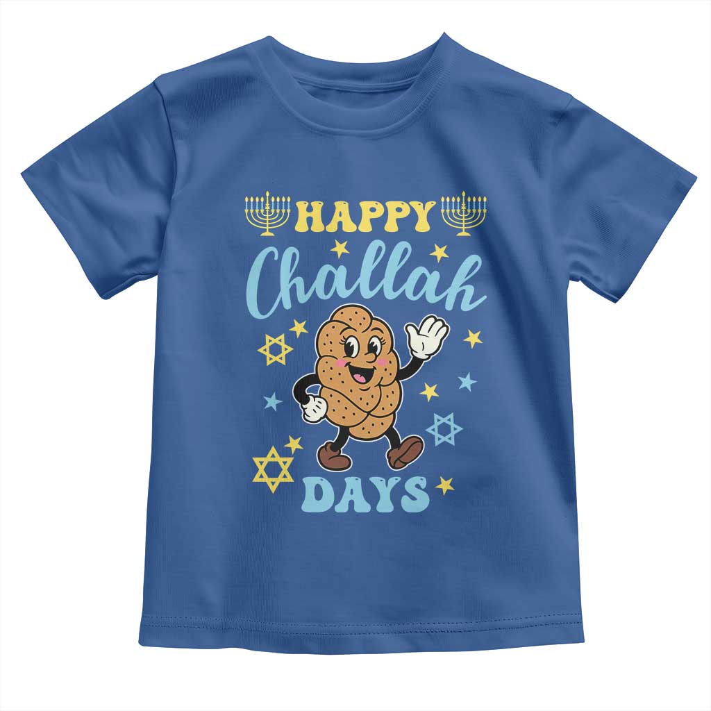 Funny Hanukkah Food Lover Gift Toddler T Shirt Happy Challah Days - Wonder Print Shop