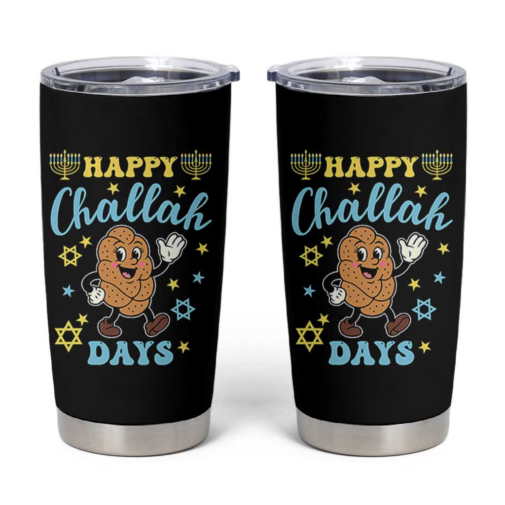 Funny Hanukkah Food Lover Gift Tumbler Cup Happy Challah Days - Wonder Print Shop
