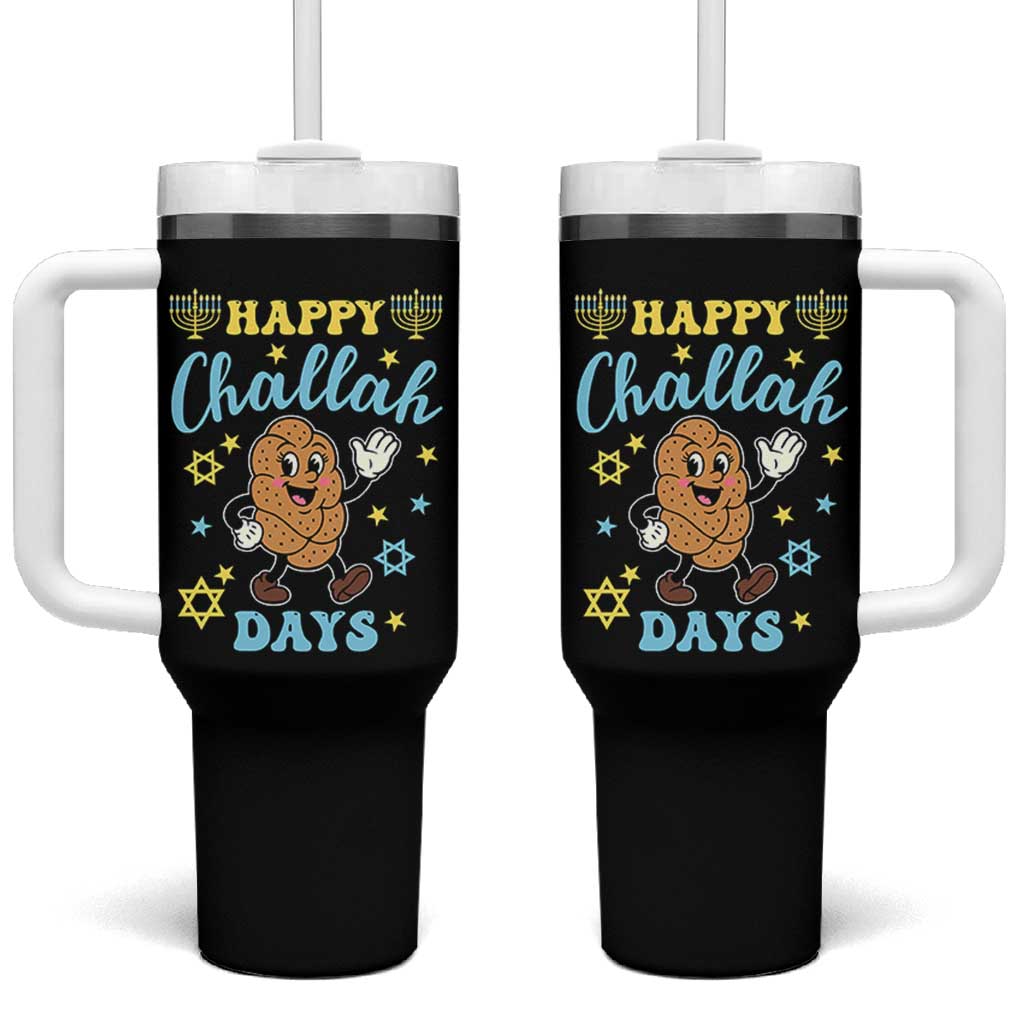 Funny Hanukkah Food Lover Gift Tumbler With Handle Happy Challah Days - Wonder Print Shop