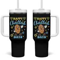 Funny Hanukkah Food Lover Gift Tumbler With Handle Happy Challah Days - Wonder Print Shop