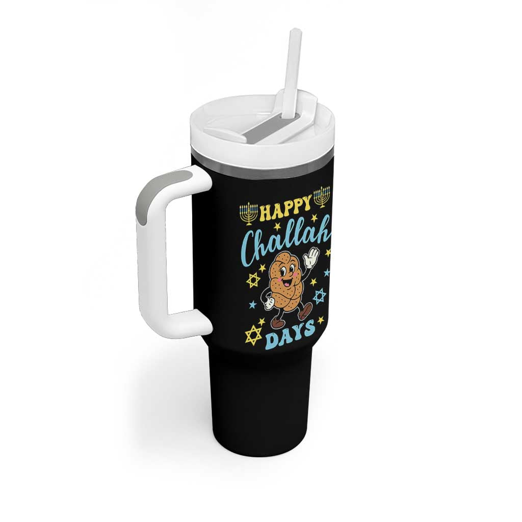 Funny Hanukkah Food Lover Gift Tumbler With Handle Happy Challah Days - Wonder Print Shop