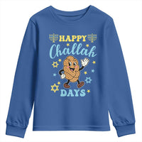 Funny Hanukkah Food Lover Gift Youth Sweatshirt Happy Challah Days - Wonder Print Shop