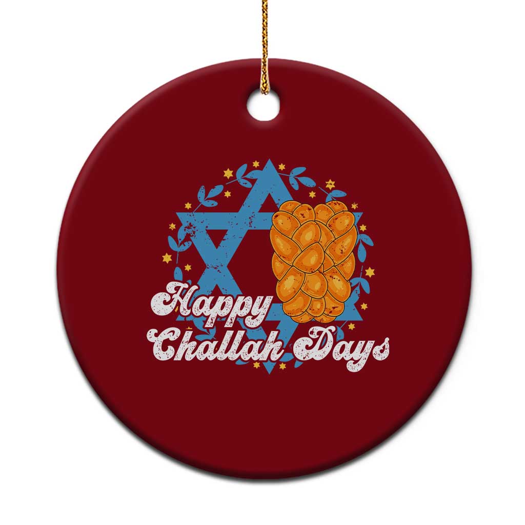 Hanukkah Challah Ceramic Ornament Happy Challah Days Star Of David Gift - Wonder Print Shop