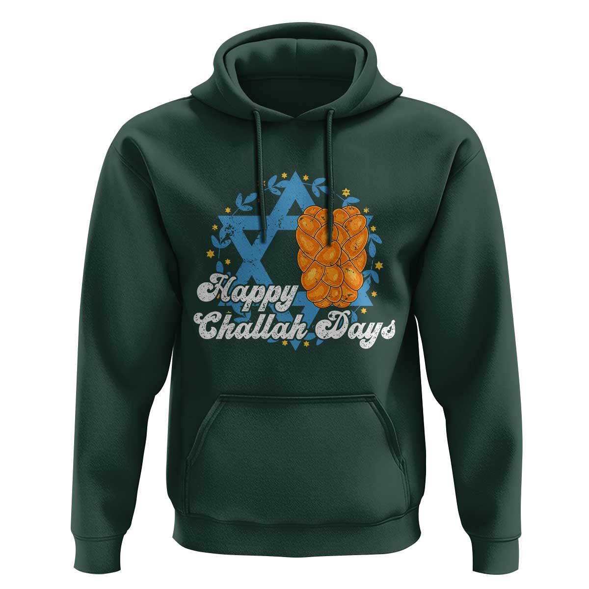 Hanukkah Challah Hoodie Happy Challah Days Star Of David Gift - Wonder Print Shop