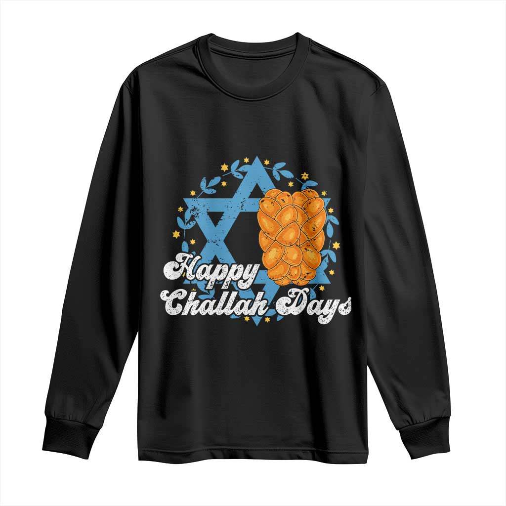 Hanukkah Challah Long Sleeve Shirt Happy Challah Days Star Of David Gift - Wonder Print Shop