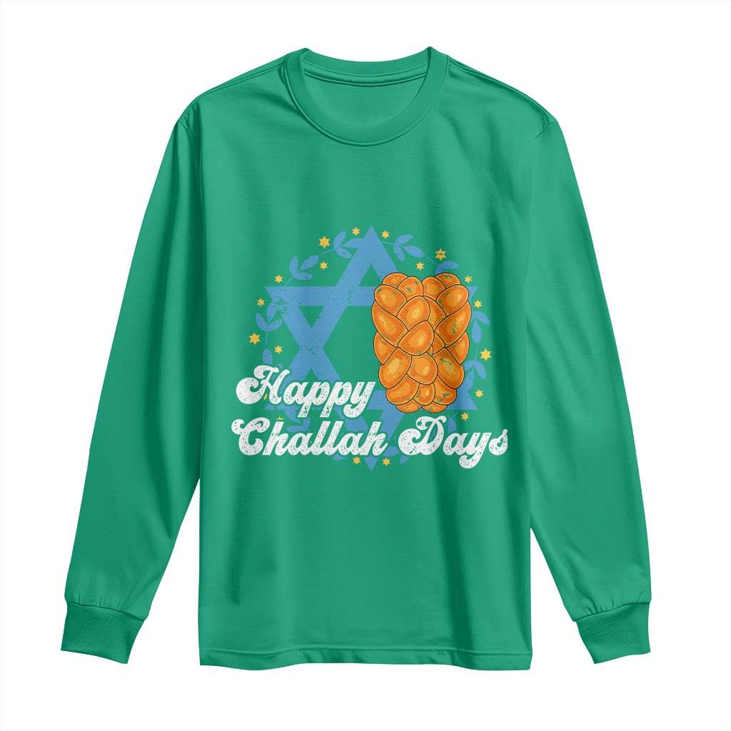 Hanukkah Challah Long Sleeve Shirt Happy Challah Days Star Of David Gift - Wonder Print Shop