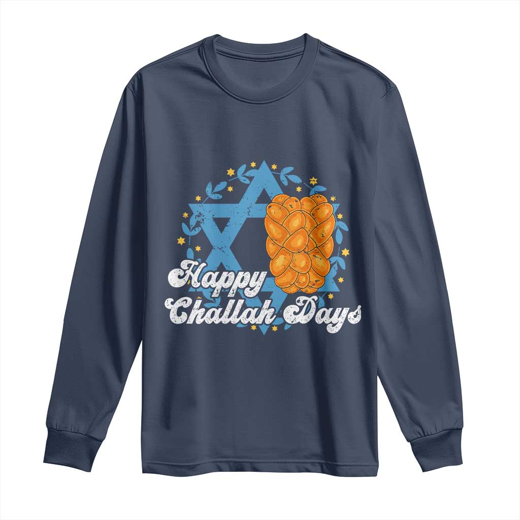 Hanukkah Challah Long Sleeve Shirt Happy Challah Days Star Of David Gift - Wonder Print Shop