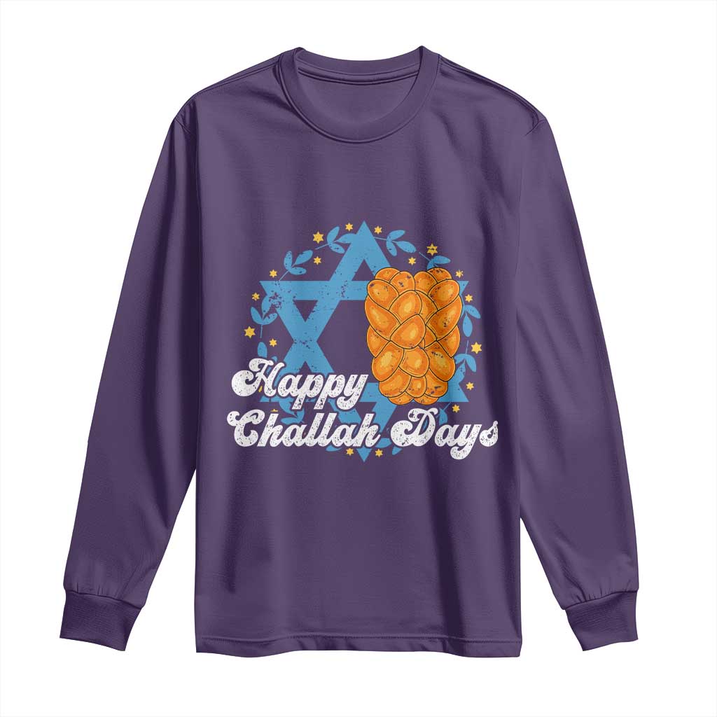 Hanukkah Challah Long Sleeve Shirt Happy Challah Days Star Of David Gift - Wonder Print Shop