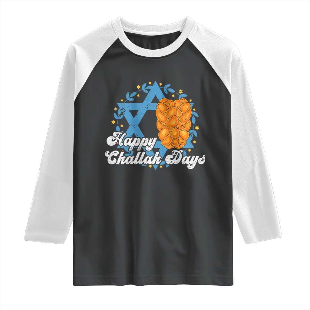 Hanukkah Challah Raglan Shirt Happy Challah Days Star Of David Gift - Wonder Print Shop