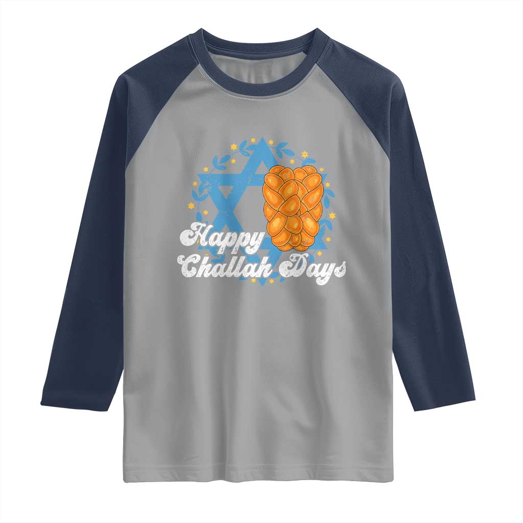 Hanukkah Challah Raglan Shirt Happy Challah Days Star Of David Gift - Wonder Print Shop