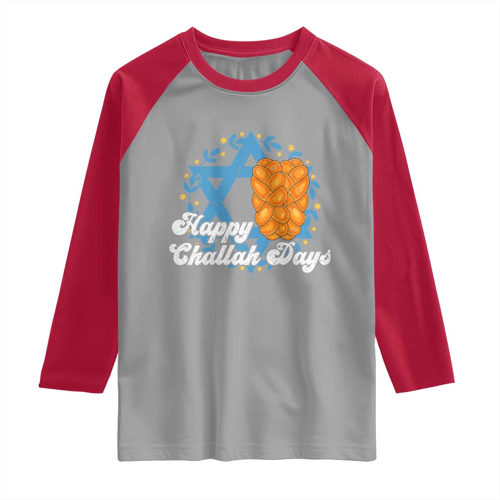 Hanukkah Challah Raglan Shirt Happy Challah Days Star Of David Gift - Wonder Print Shop