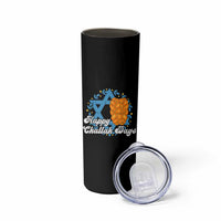 Hanukkah Challah Skinny Tumbler Happy Challah Days Star Of David Gift - Wonder Print Shop