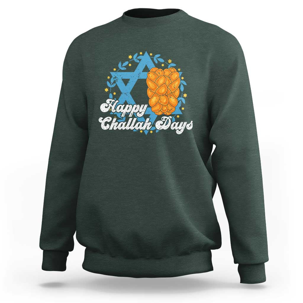 Hanukkah Challah Sweatshirt Happy Challah Days Star Of David Gift - Wonder Print Shop