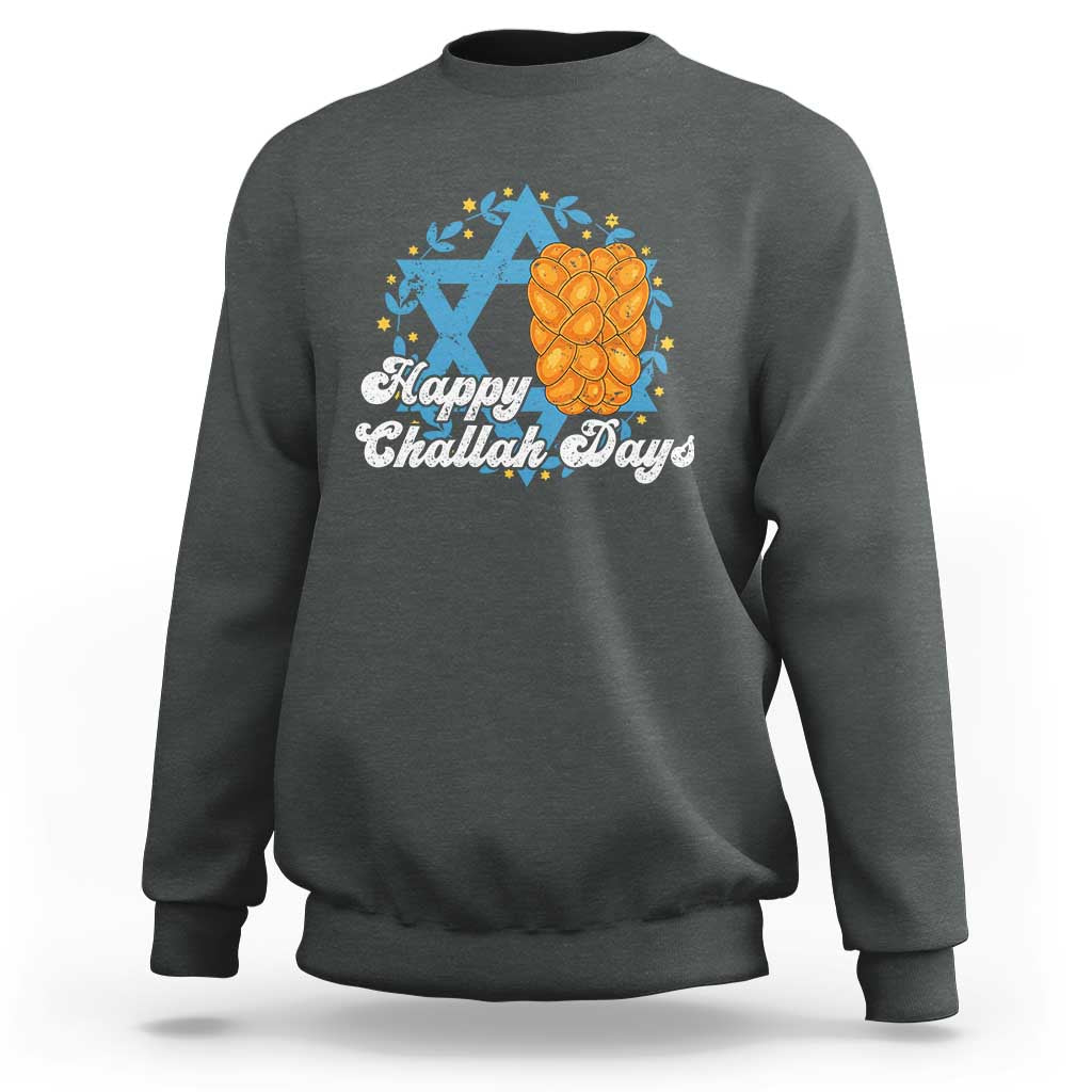 Hanukkah Challah Sweatshirt Happy Challah Days Star Of David Gift - Wonder Print Shop
