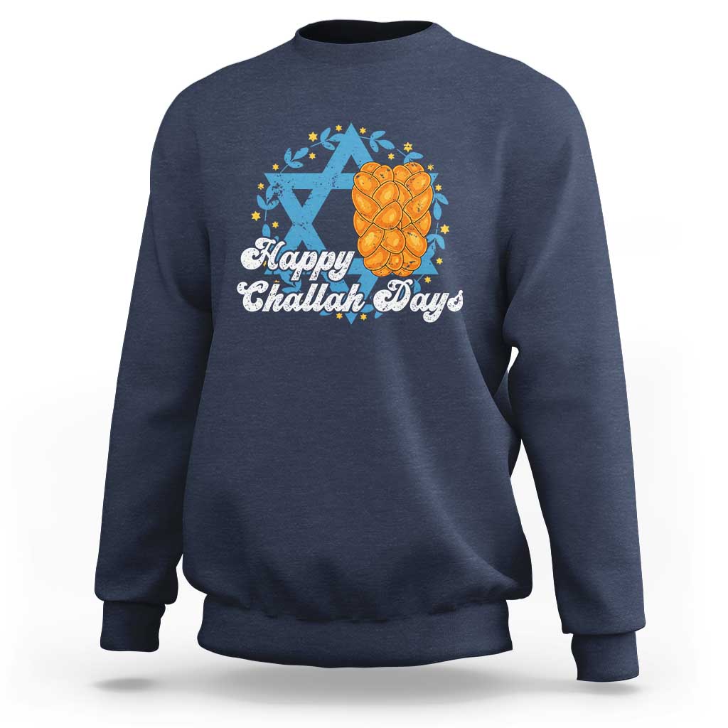 Hanukkah Challah Sweatshirt Happy Challah Days Star Of David Gift - Wonder Print Shop