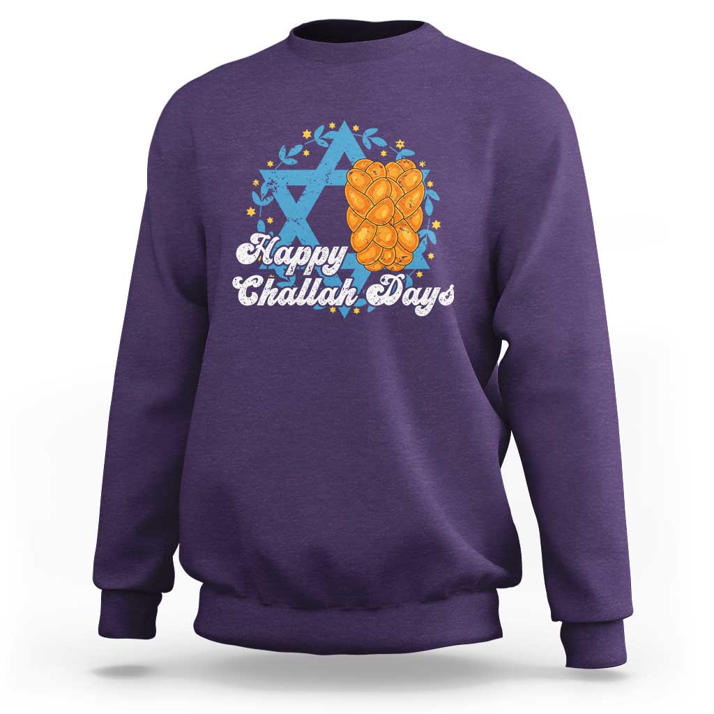 Hanukkah Challah Sweatshirt Happy Challah Days Star Of David Gift - Wonder Print Shop