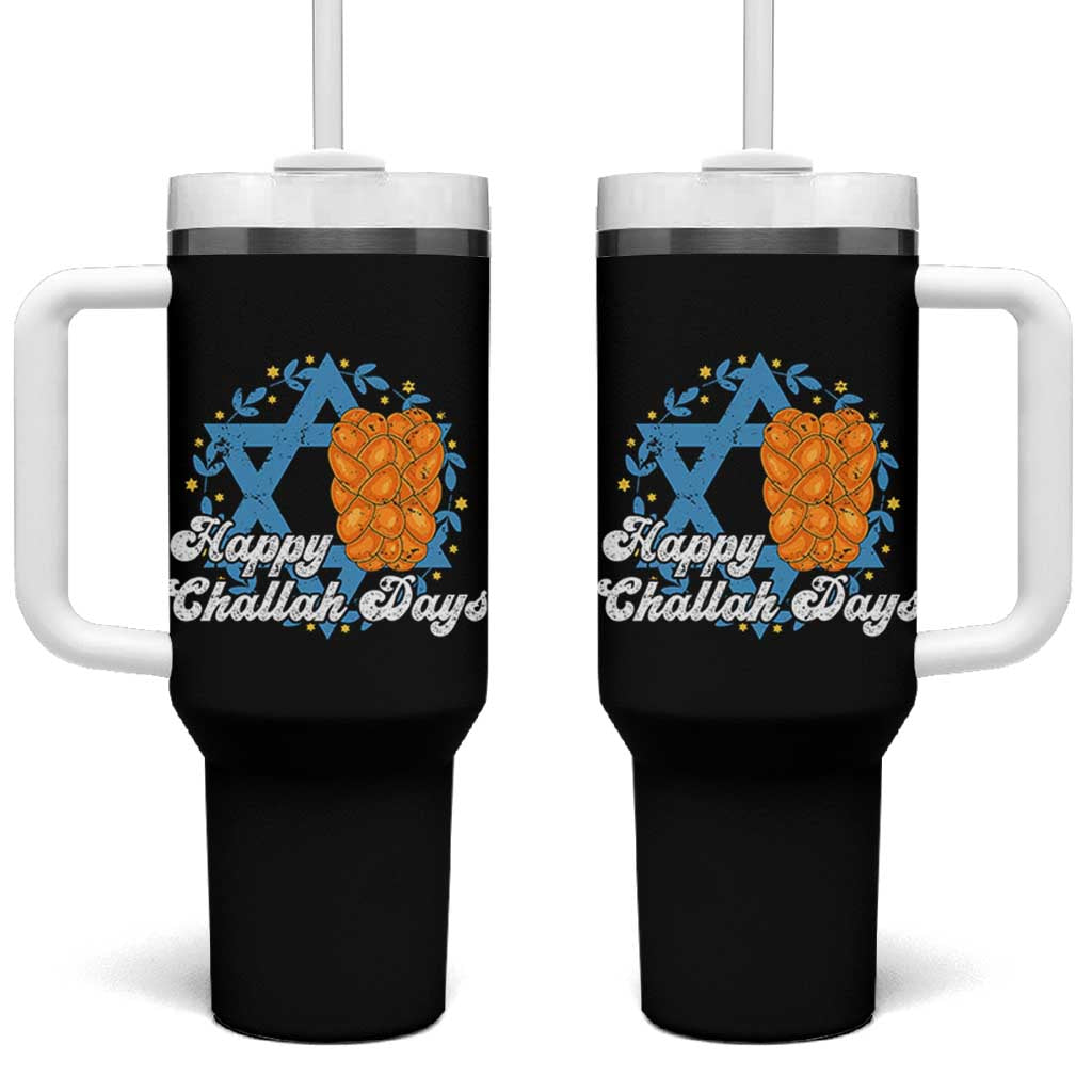 Hanukkah Challah Tumbler With Handle Happy Challah Days Star Of David Gift - Wonder Print Shop