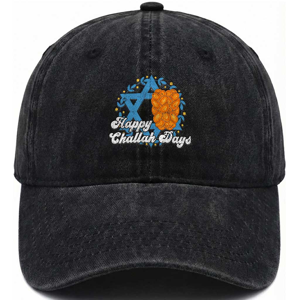 Hanukkah Challah Washed Cotton Baseball Cap Happy Challah Days Star Of David Gift