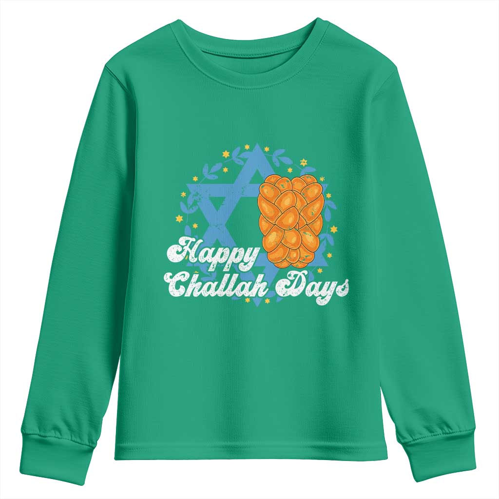 Hanukkah Challah Youth Sweatshirt Happy Challah Days Star Of David Gift - Wonder Print Shop