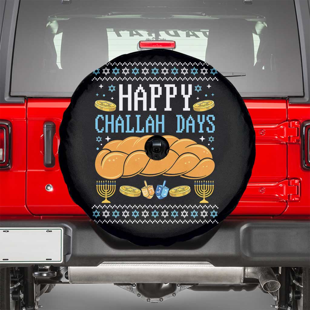 Happy Challah Days Spare Tire Cover Ugly Hanukkah Food Lover Gift - Wonder Print Shop