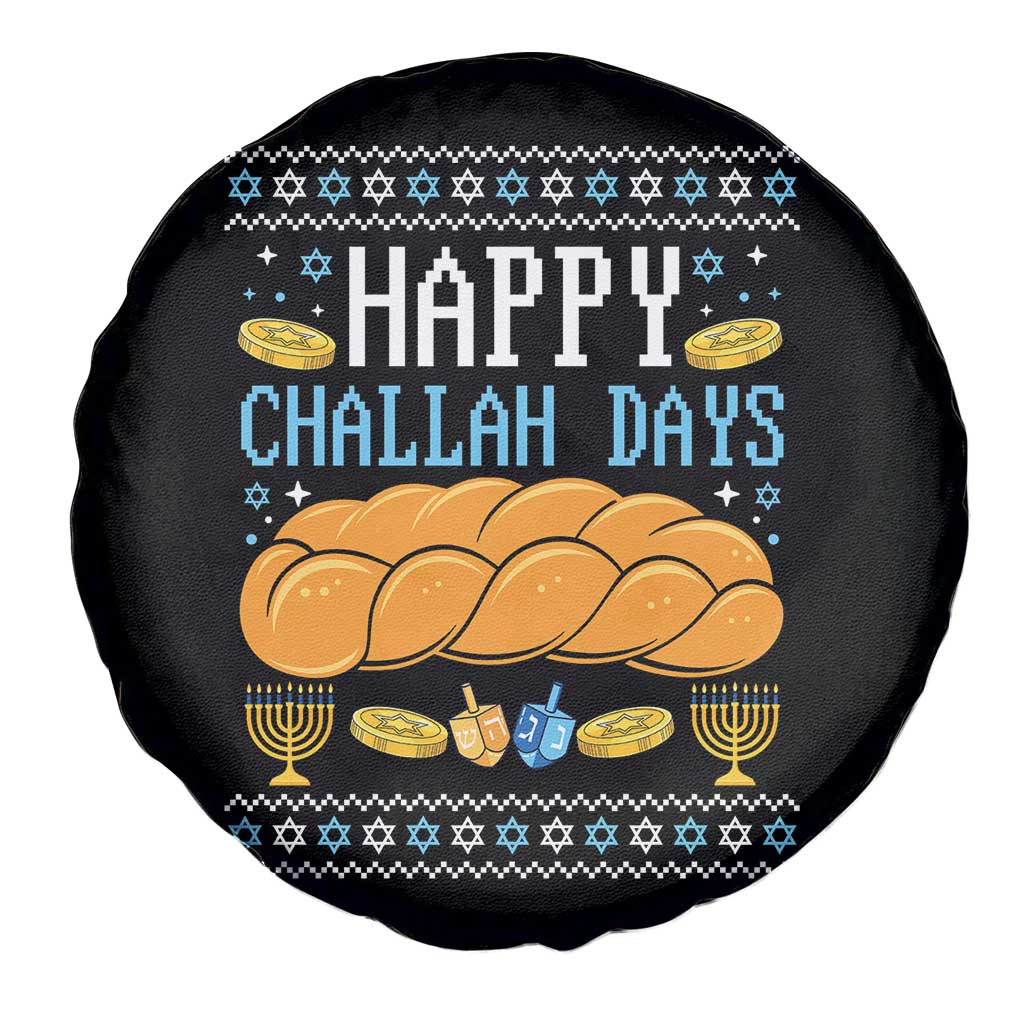 Happy Challah Days Spare Tire Cover Ugly Hanukkah Food Lover Gift - Wonder Print Shop
