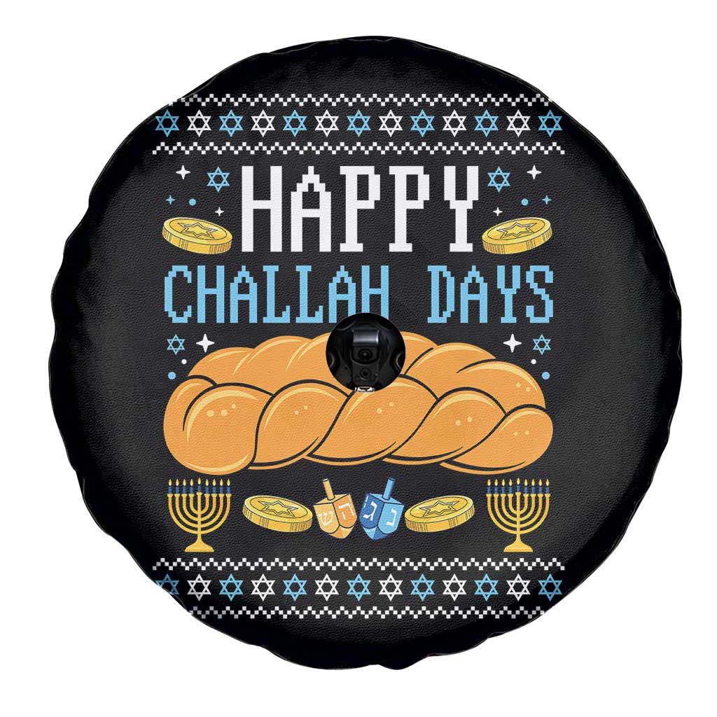 Happy Challah Days Spare Tire Cover Ugly Hanukkah Food Lover Gift - Wonder Print Shop