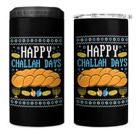 Happy Challah Days 4 in 1 Can Cooler Tumbler Ugly Hanukkah Food Lover Gift - Wonder Print Shop