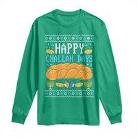 Happy Challah Days Long Sleeve Shirt Ugly Hanukkah Food Lover Gift - Wonder Print Shop