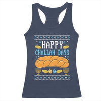 Happy Challah Days Racerback Tank Top Ugly Hanukkah Food Lover Gift - Wonder Print Shop