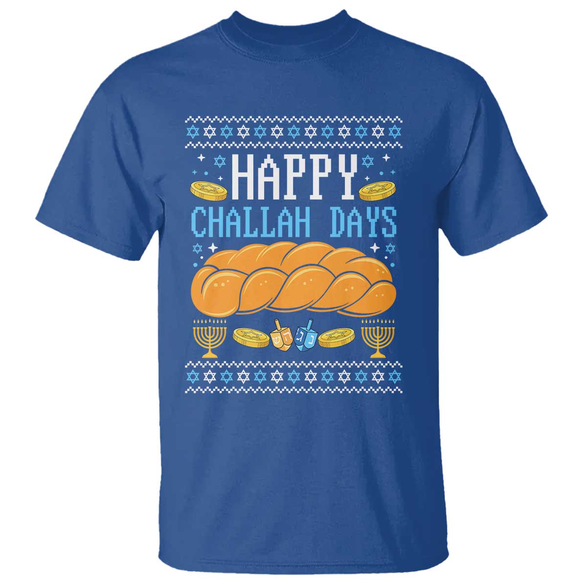 Happy Challah Days T Shirt Ugly Hanukkah Food Lover Gift - Wonder Print Shop