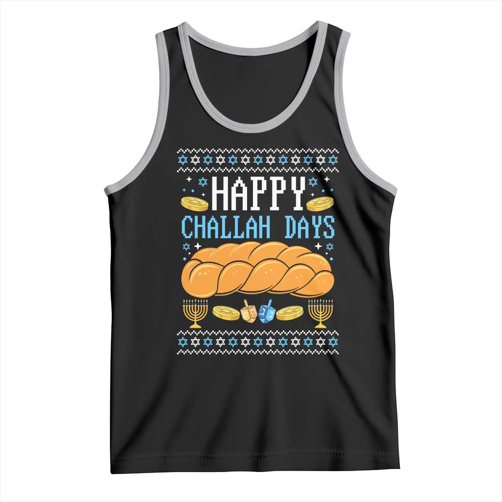 Happy Challah Days Tank Top Ugly Hanukkah Food Lover Gift - Wonder Print Shop