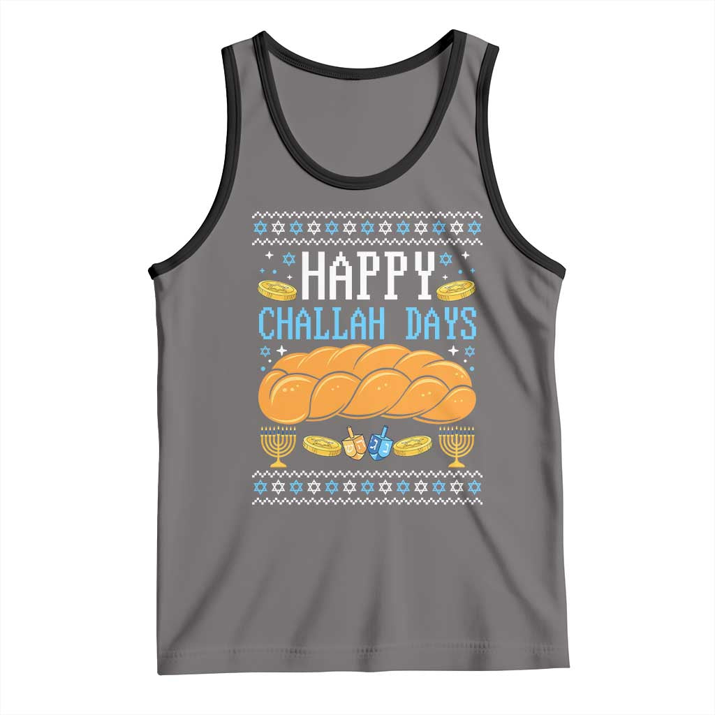 Happy Challah Days Tank Top Ugly Hanukkah Food Lover Gift - Wonder Print Shop