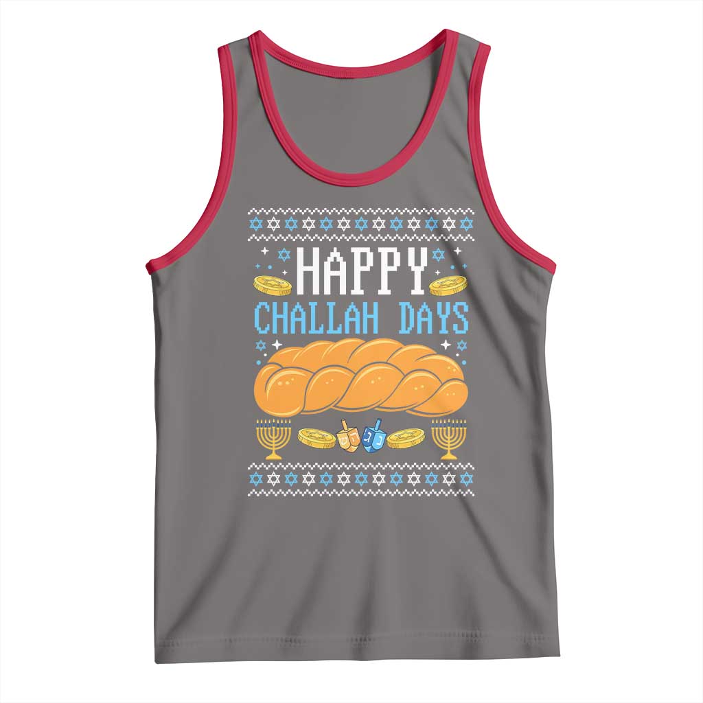 Happy Challah Days Tank Top Ugly Hanukkah Food Lover Gift - Wonder Print Shop