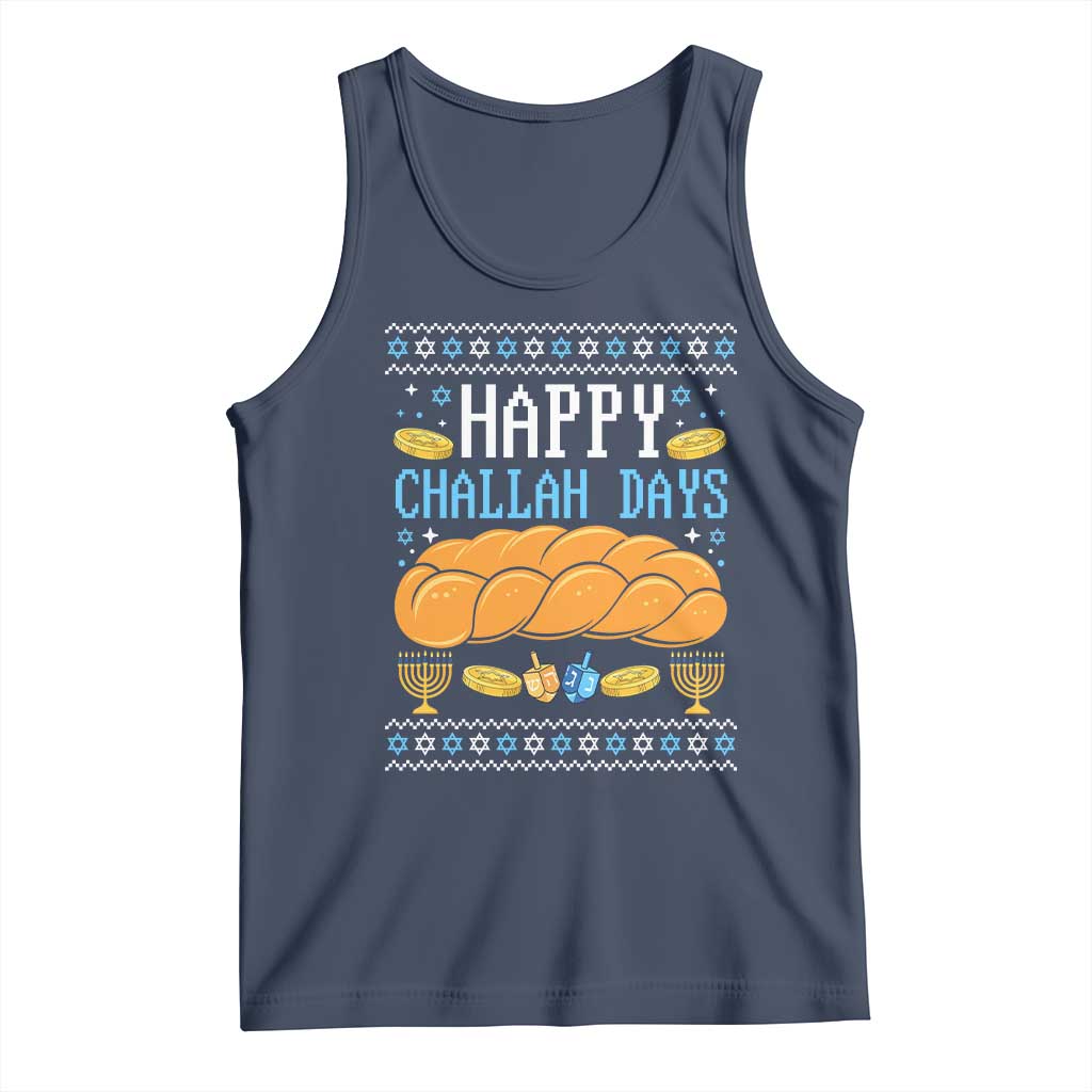 Happy Challah Days Tank Top Ugly Hanukkah Food Lover Gift - Wonder Print Shop