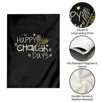 Funny Hanukkah Festival Of Lights Garden Flag Happy Challah Days - Wonder Print Shop