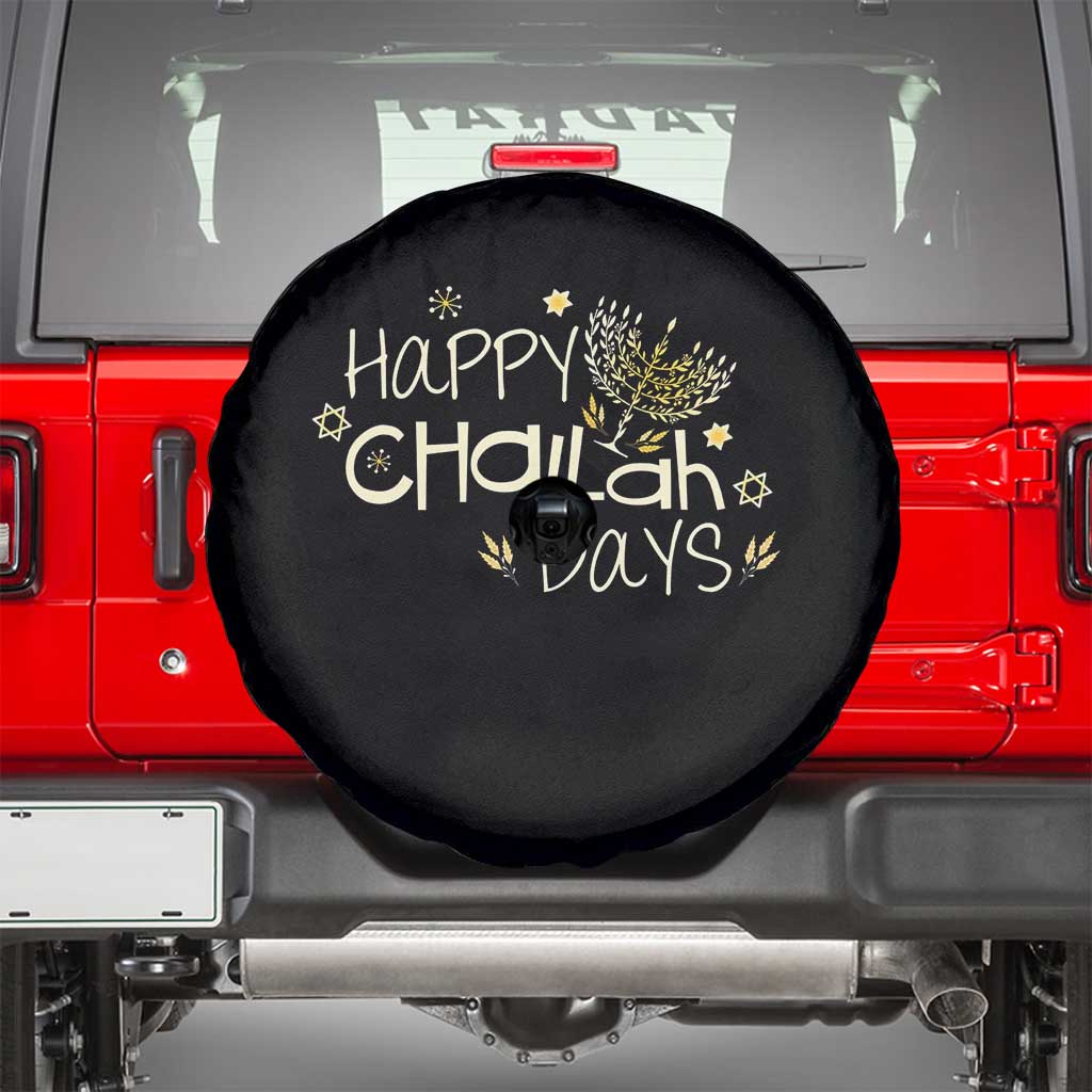 Funny Hanukkah Festival Of Lights Spare Tire Cover Happy Challah Days - Wonder Print Shop