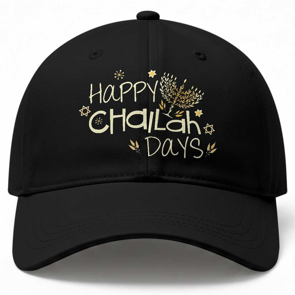 Funny Hanukkah Festival Of Lights Baseball Cap Happy Challah Days
