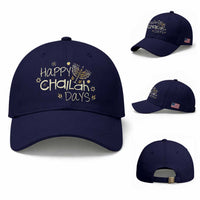 Funny Hanukkah Festival Of Lights Baseball Cap Happy Challah Days
