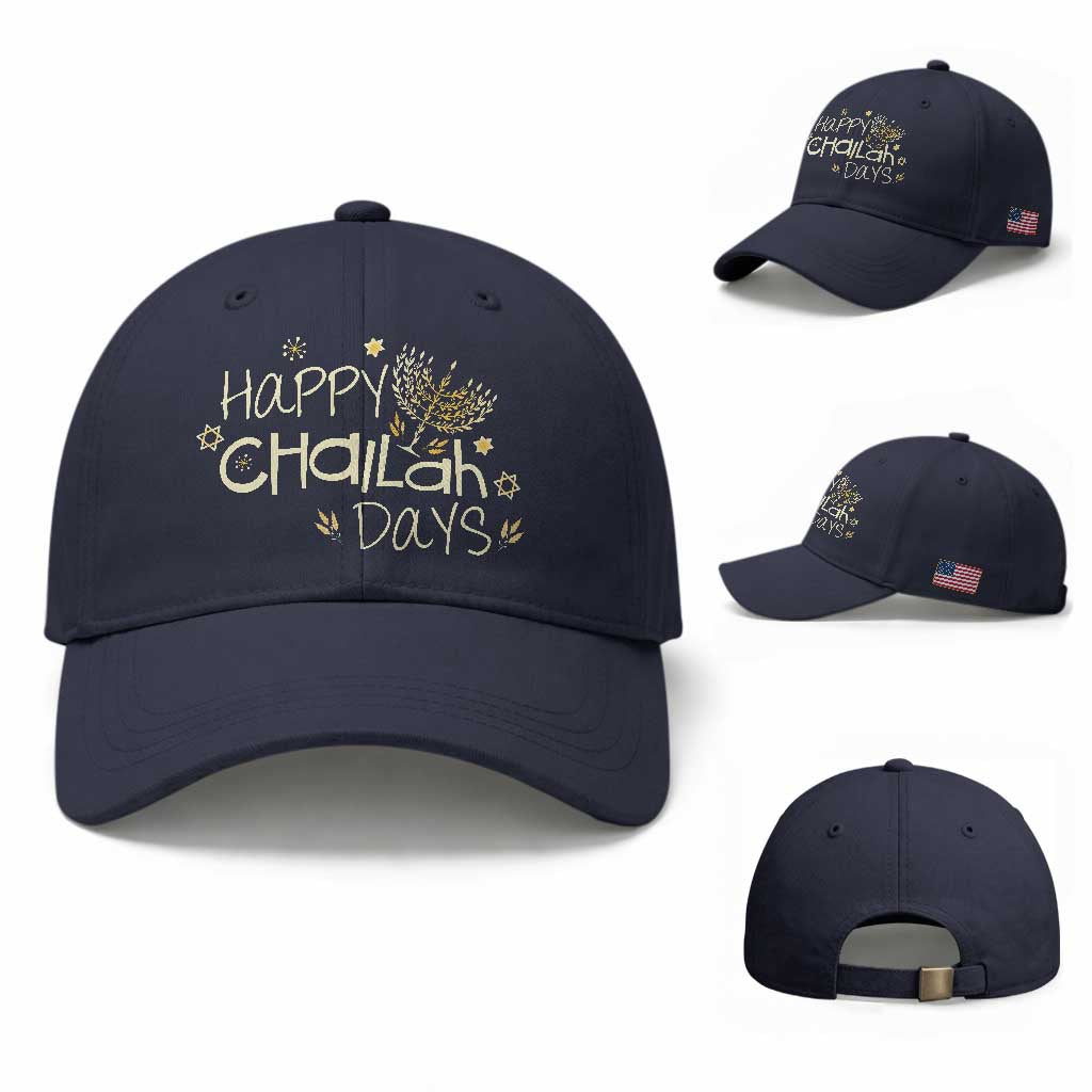 Funny Hanukkah Festival Of Lights Baseball Cap Happy Challah Days