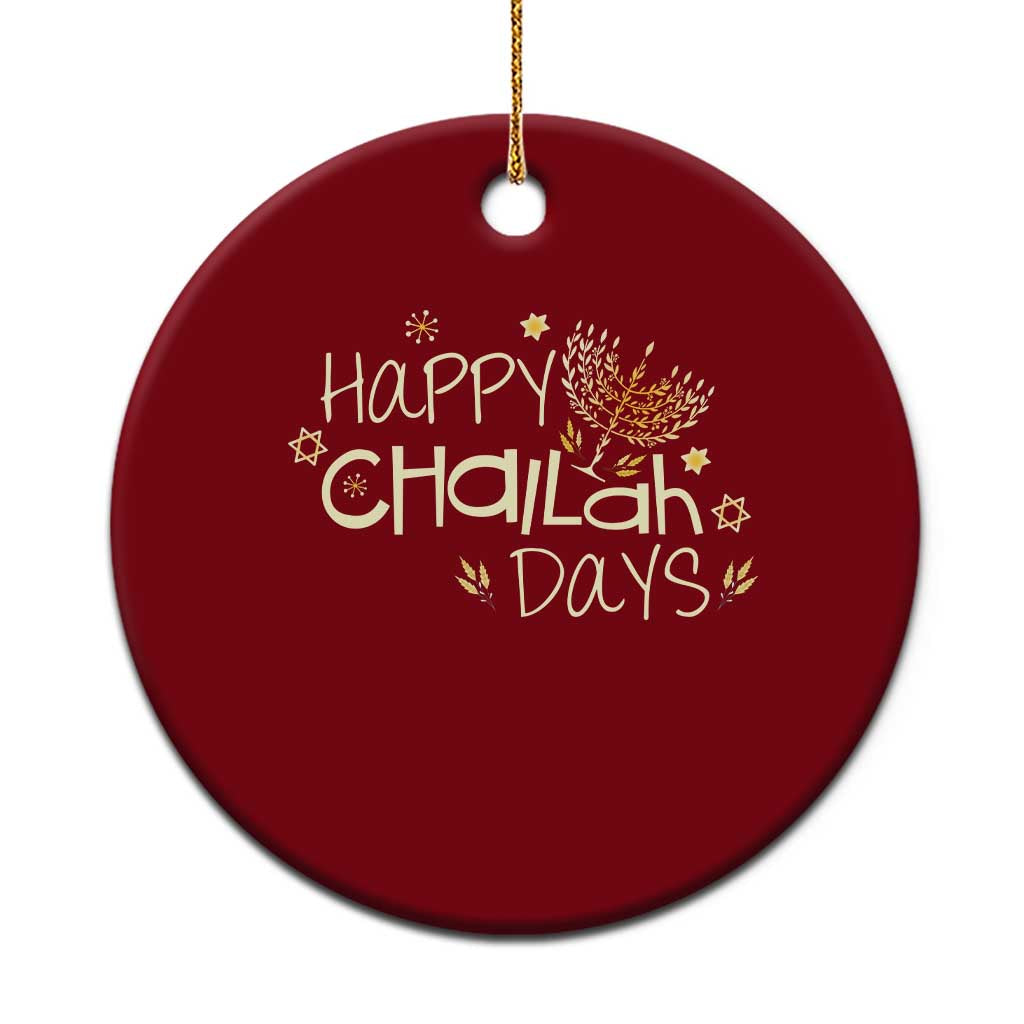 Funny Hanukkah Festival Of Lights Ceramic Ornament Happy Challah Days - Wonder Print Shop