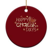 Funny Hanukkah Festival Of Lights Ceramic Ornament Happy Challah Days - Wonder Print Shop