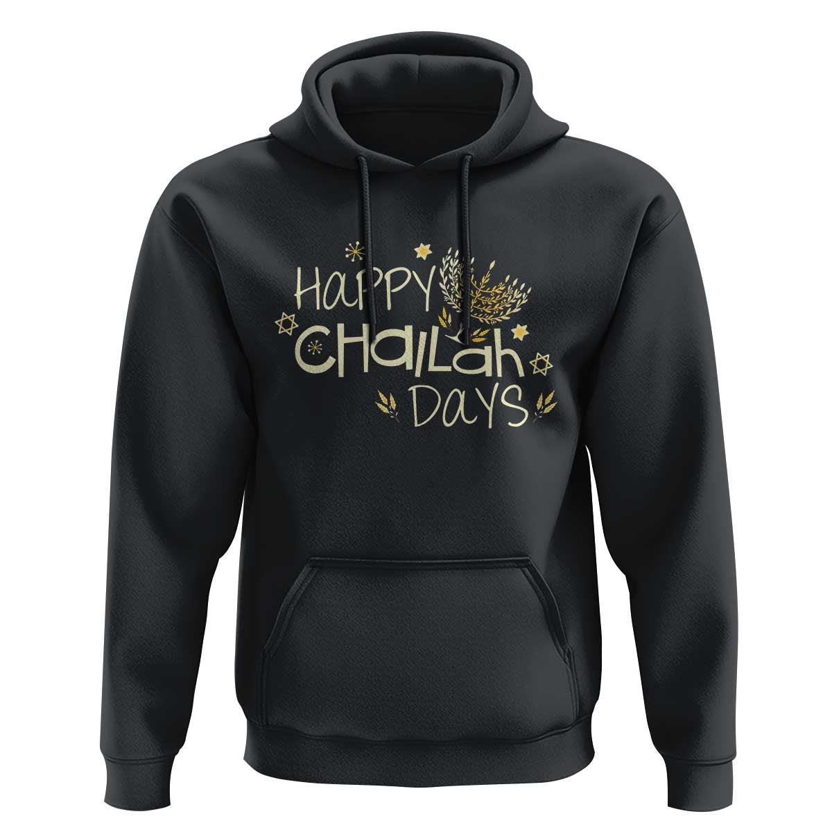 Funny Hanukkah Festival Of Lights Hoodie Happy Challah Days - Wonder Print Shop