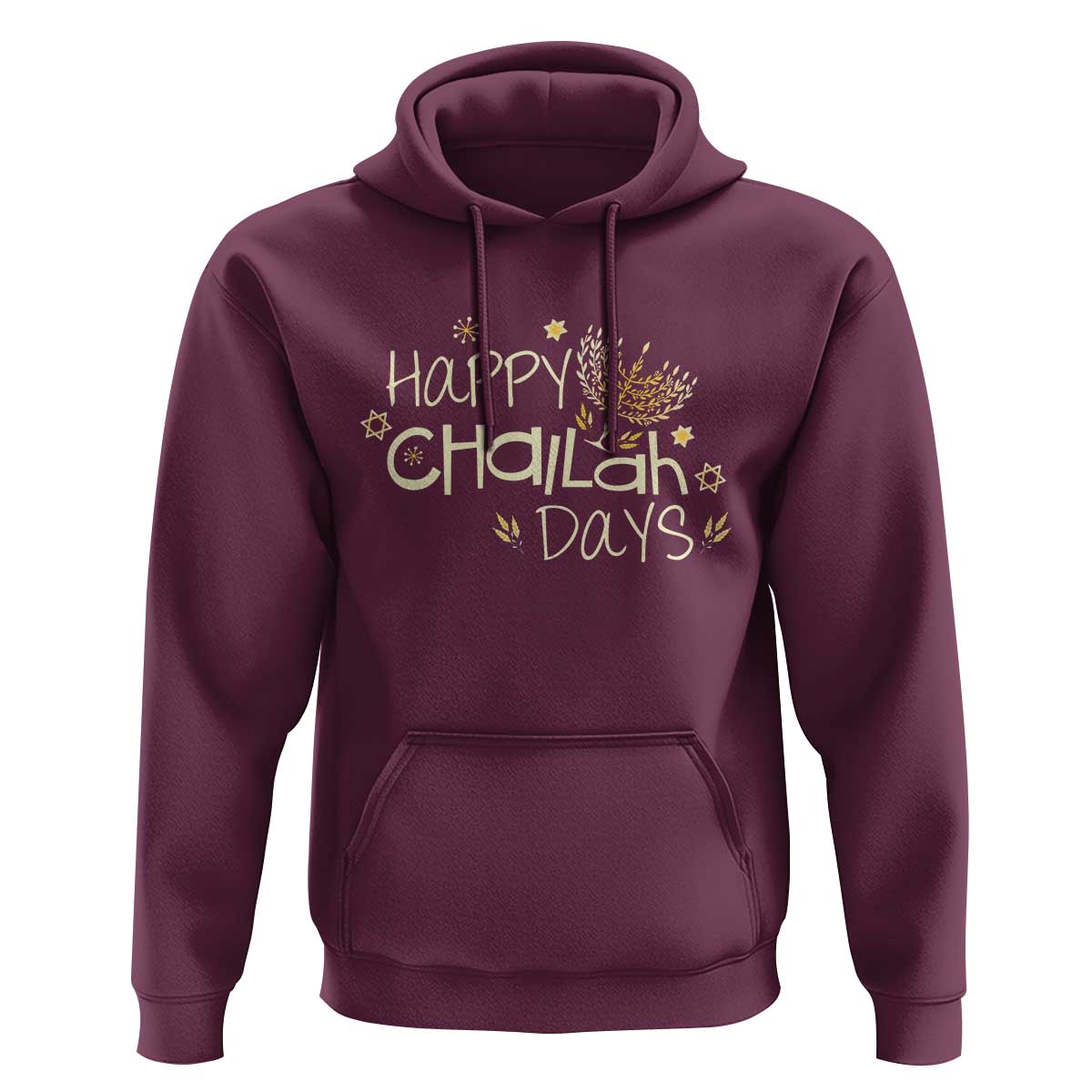 Funny Hanukkah Festival Of Lights Hoodie Happy Challah Days - Wonder Print Shop