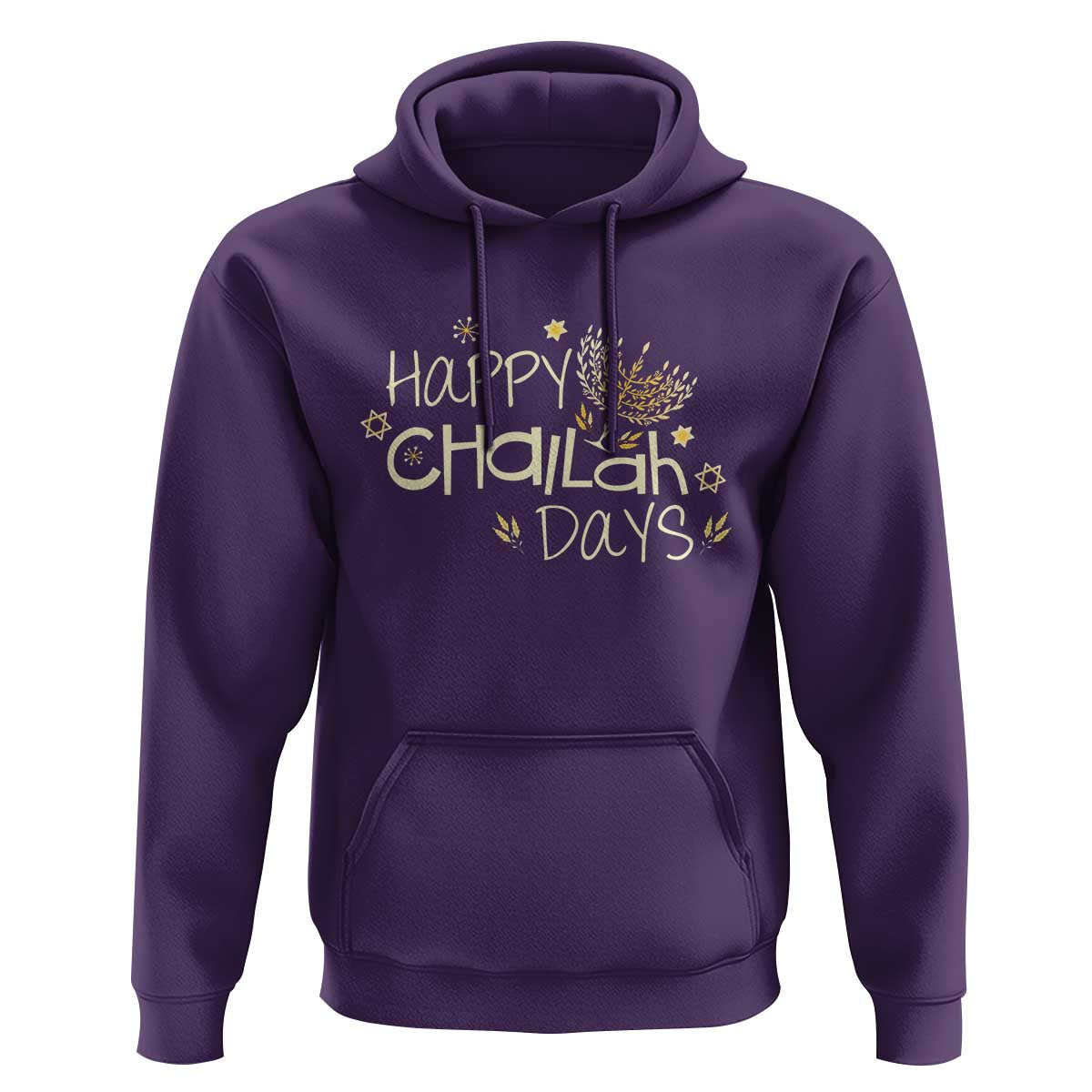 Funny Hanukkah Festival Of Lights Hoodie Happy Challah Days - Wonder Print Shop