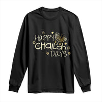 Funny Hanukkah Festival Of Lights Long Sleeve Shirt Happy Challah Days - Wonder Print Shop