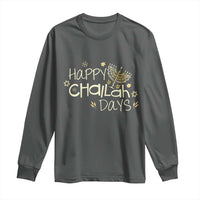 Funny Hanukkah Festival Of Lights Long Sleeve Shirt Happy Challah Days - Wonder Print Shop